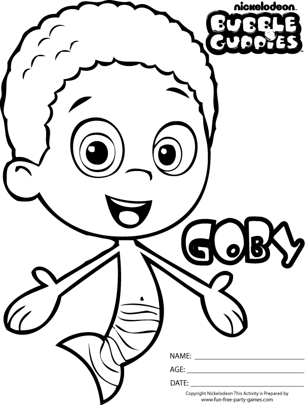 Plansa de colorat cu Bubble Guppies 18 15
